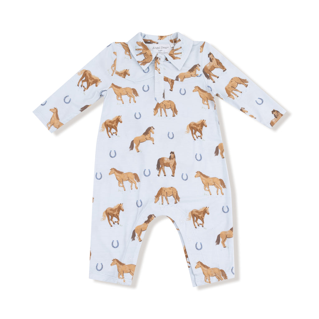 Funtasia Too Baby Boys Navy Blue Cord Longall - Carousel Horses main image 0