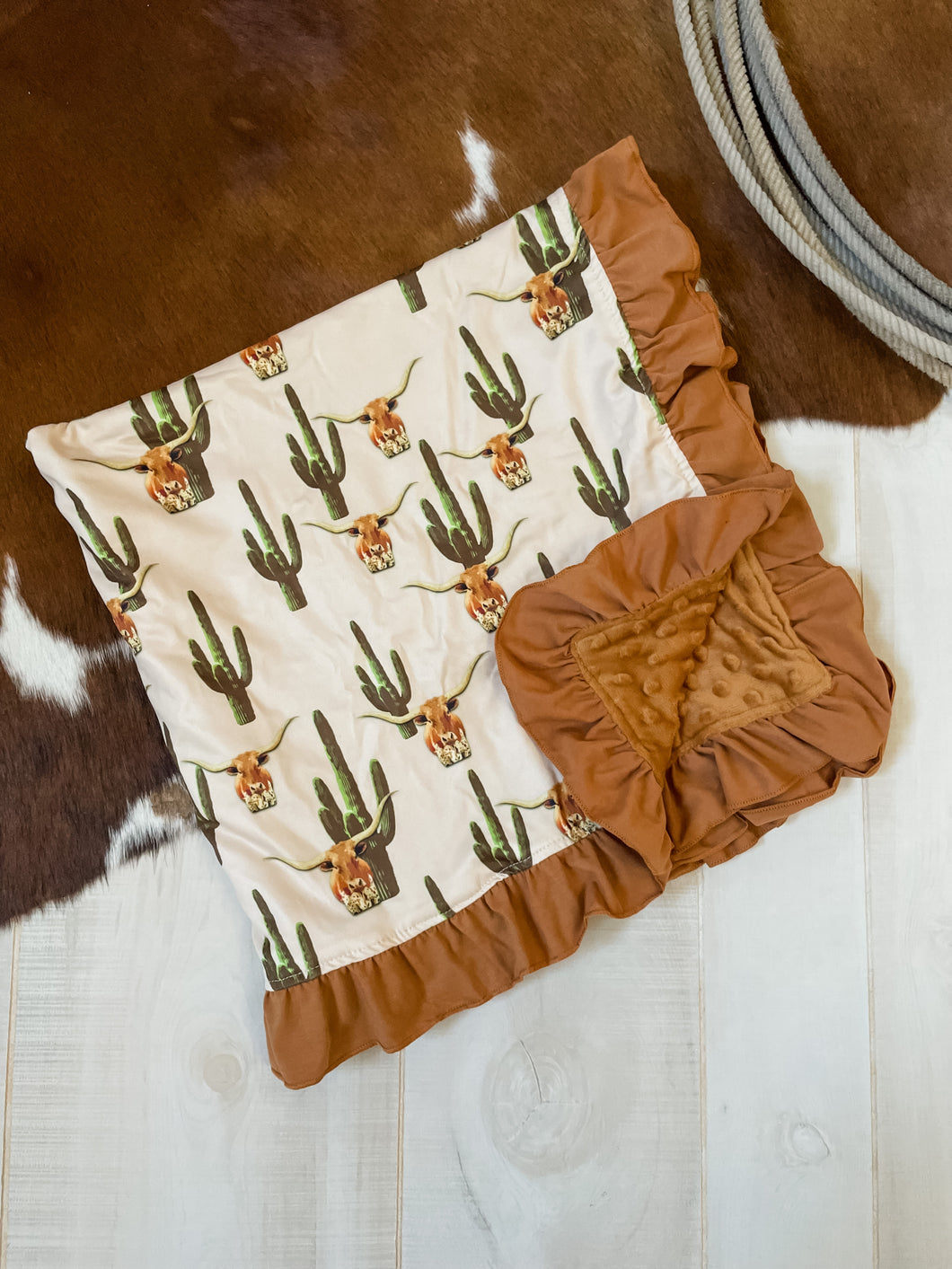 Longhorn Minky Blanket