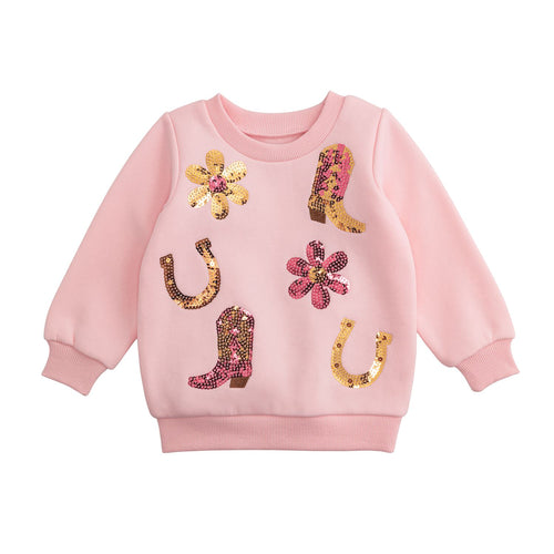 Western Sequin Sweatshirt