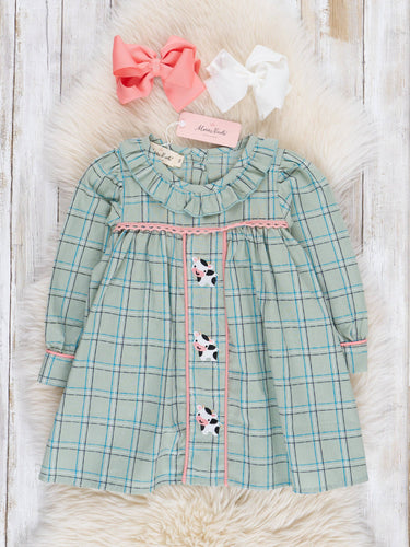 Embroidered Cow Dress