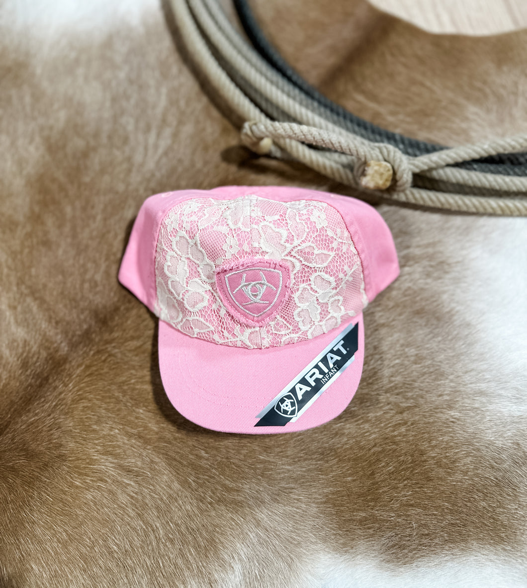 Ariat Infant Pink & Lace Cap