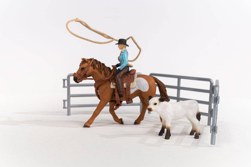 Labeled Roping Set Model Kit Roping Cowgirl Set – Small In The Saddle