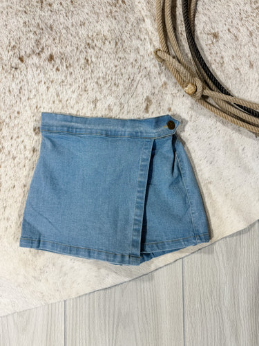 Denim Asymmetrical Short