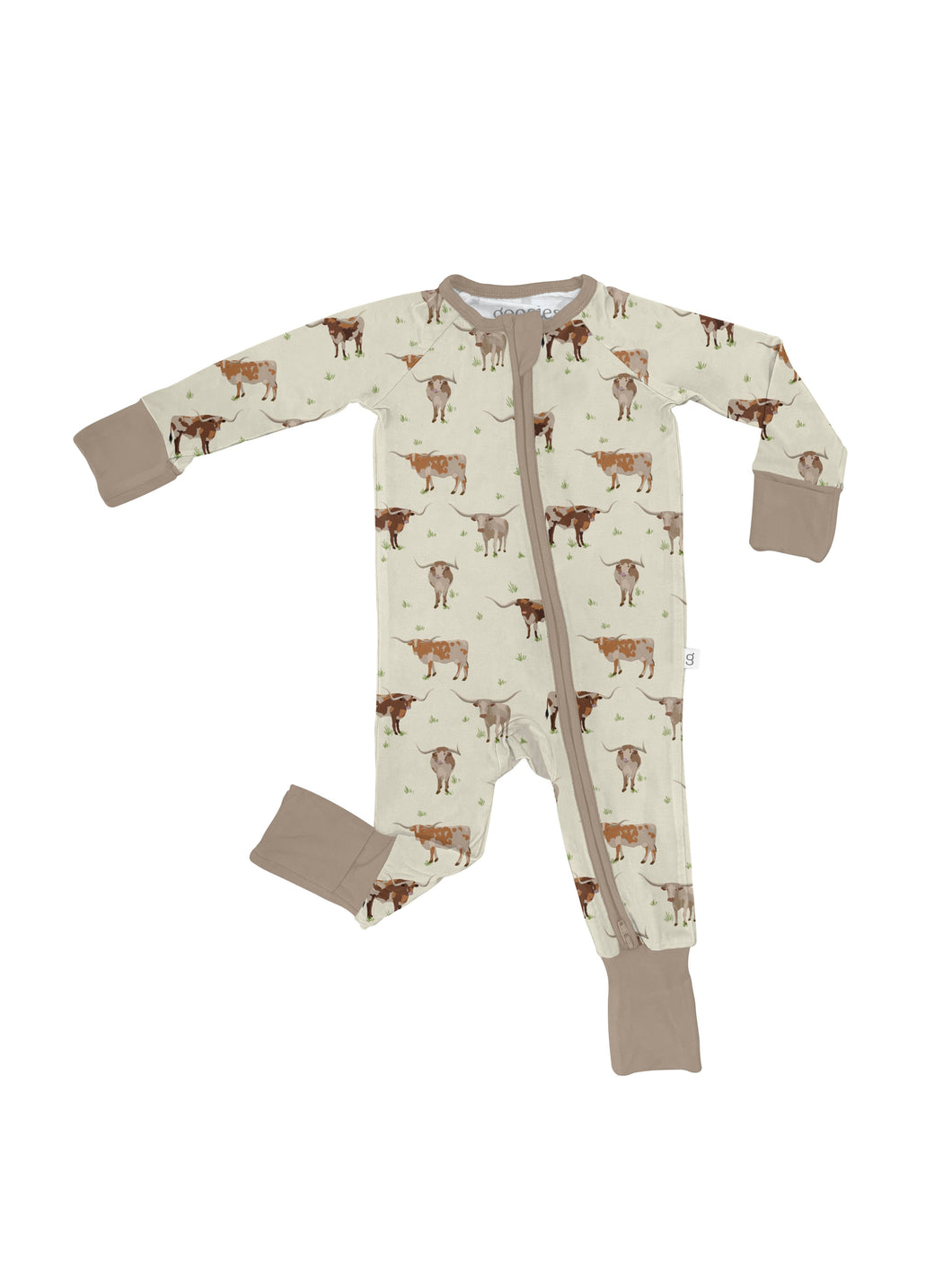 Longhorn Cows Zipper Pajamas