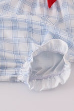 Farm Smocked Gingham Bubble Romper