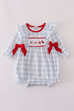 Farm Smocked Gingham Bubble Romper