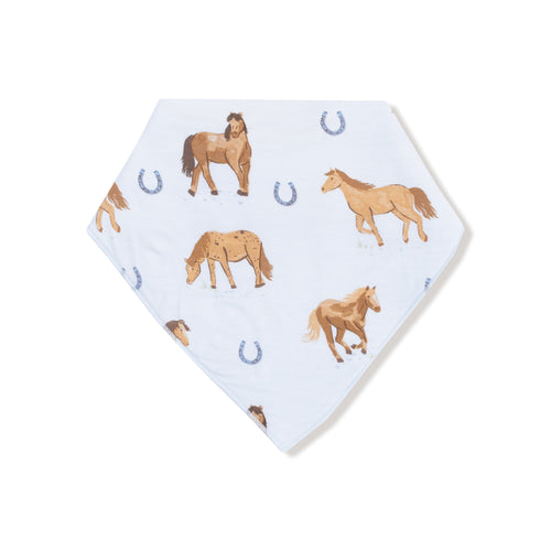 Blue Horses Bandana Bib