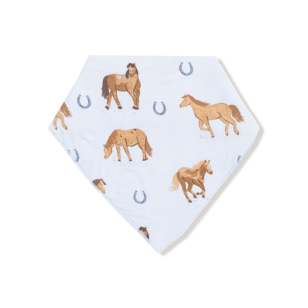 Blue Horses Bandana Bib