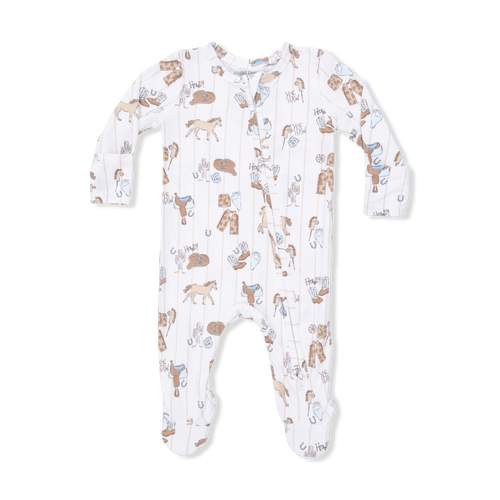 Cowboy Nursery Zipper Footie