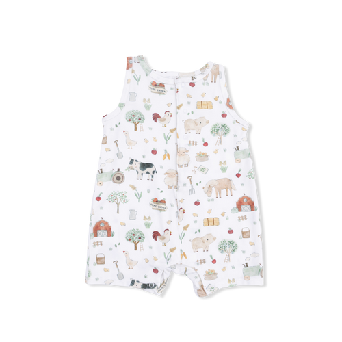 Cute Farm Animals Shortie Romper