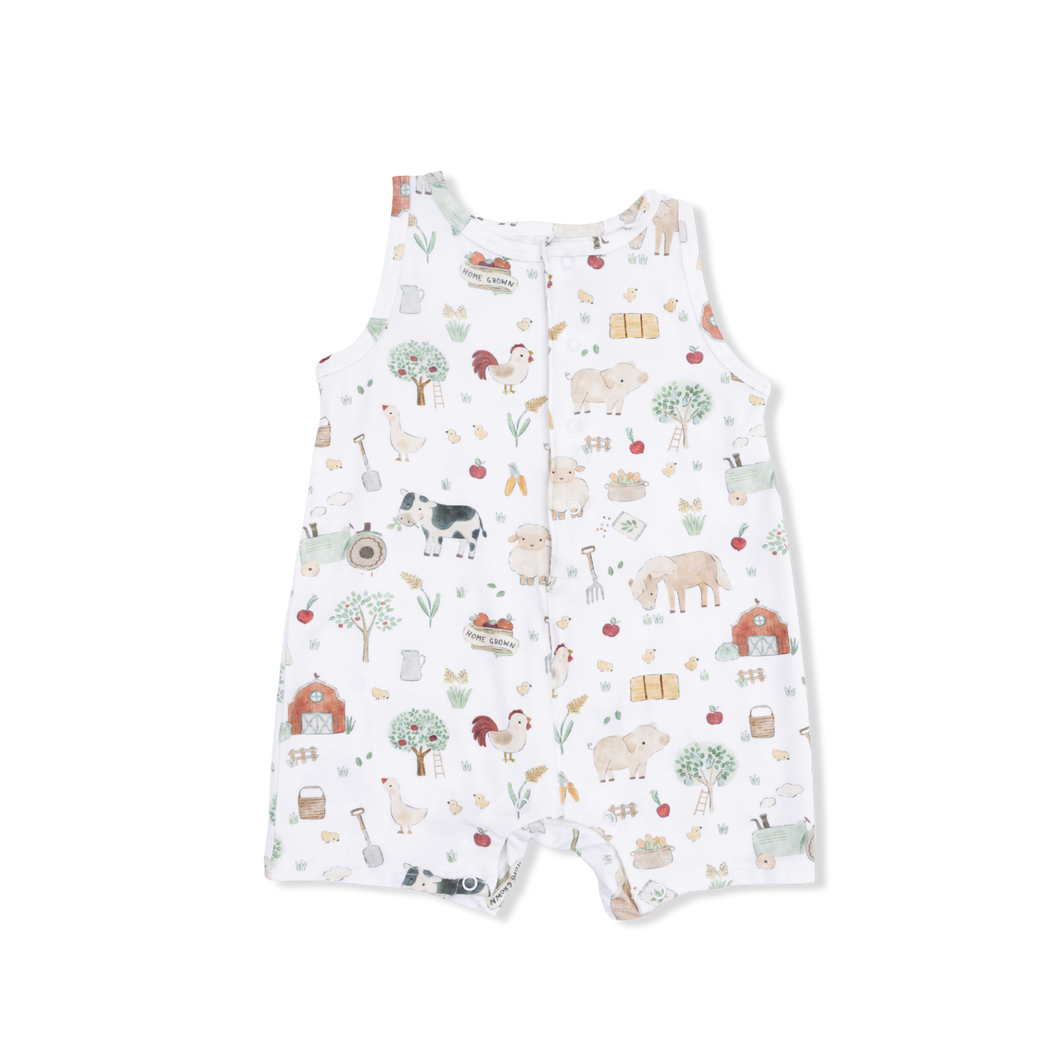 Cute Farm Animals Shortie Romper