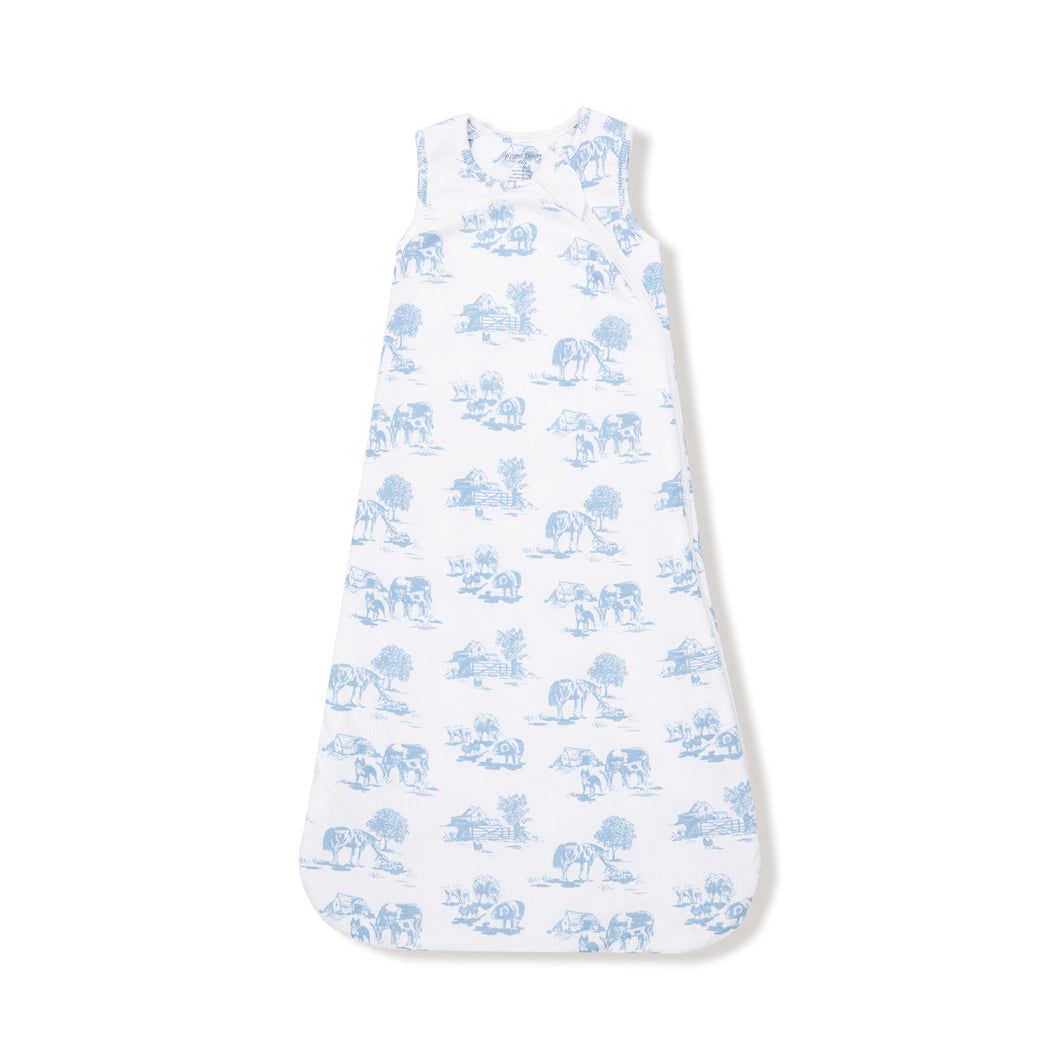 Farm Toile Sleep Sack - Blue