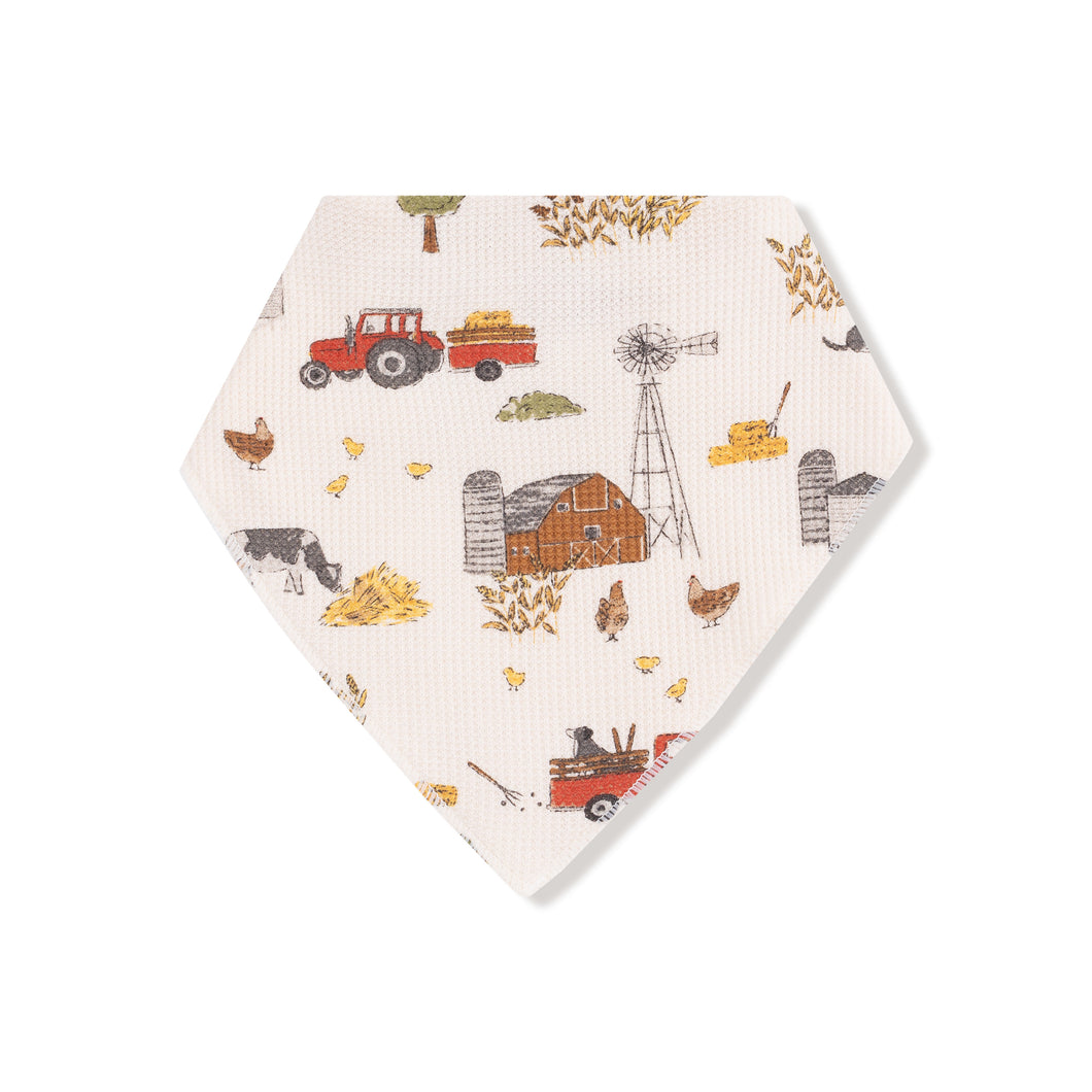 Vintage Hay Farm Bandana Bib