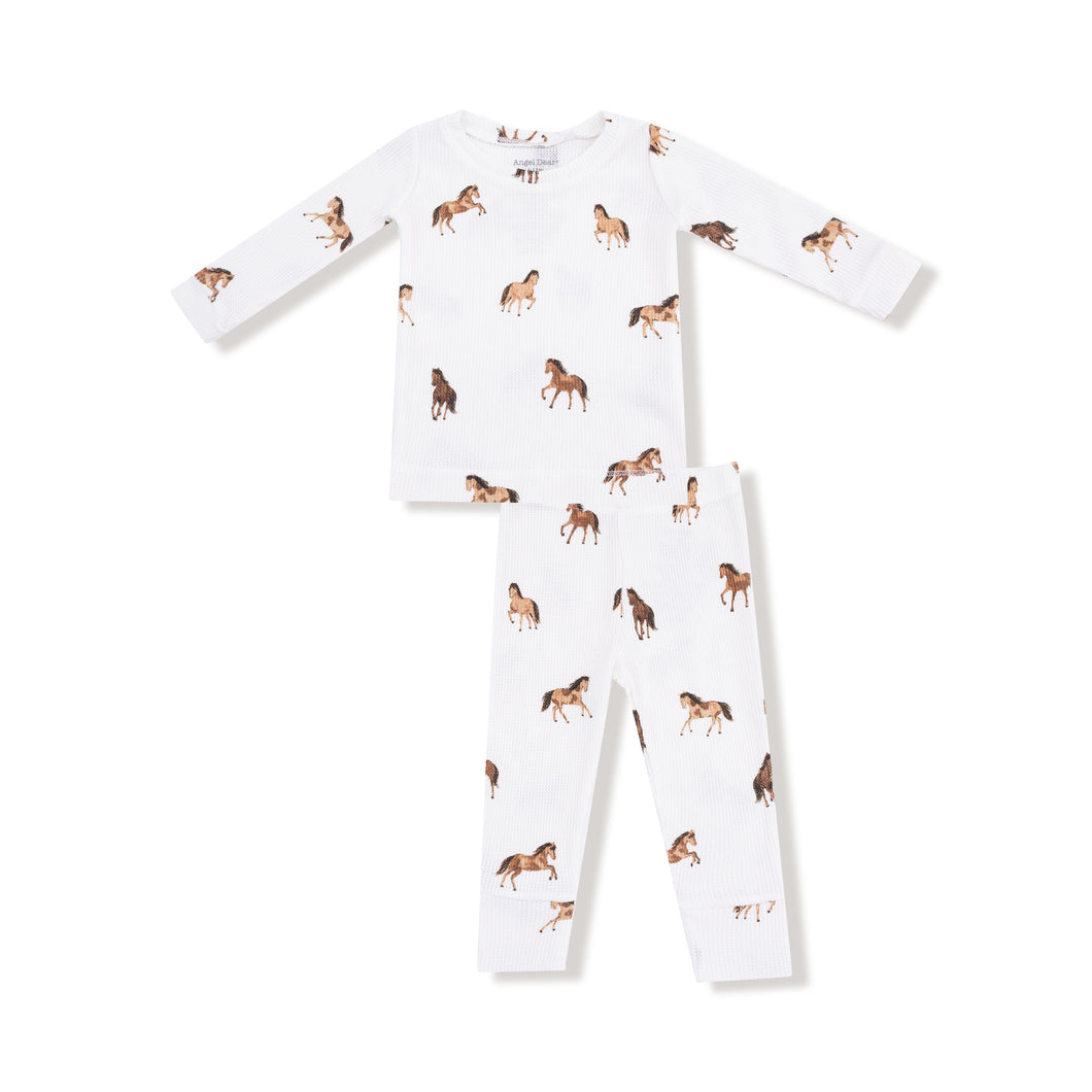 Horses Natural Pajama Set