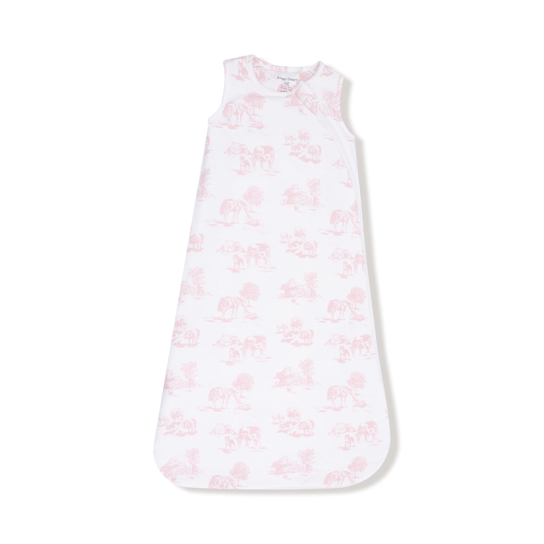 Farm Toile Sleep Sack - Pink