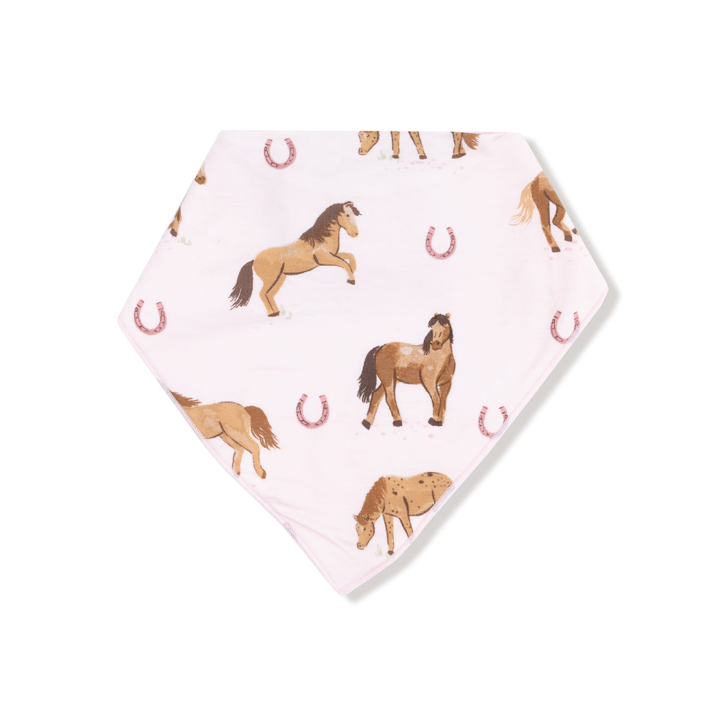 Pink Horses Bandana Bib