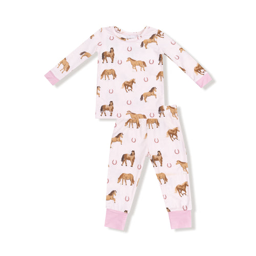 Pink Horses Pajama Set
