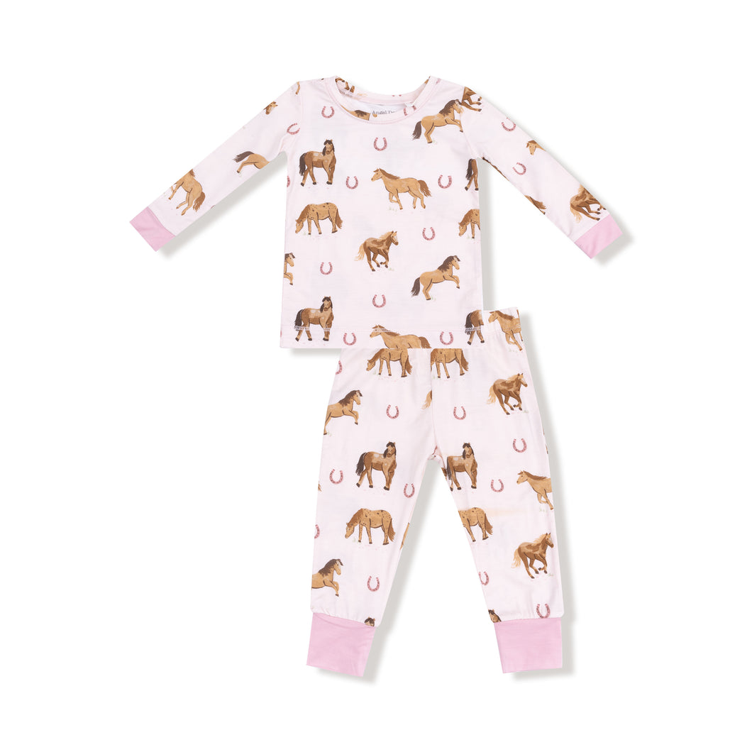 Pink Horses Pajama Set