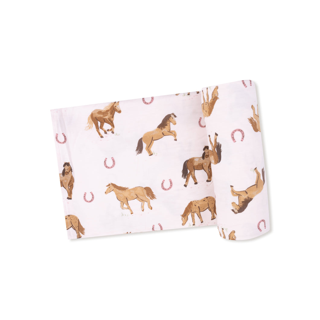Pink Horses Swaddle