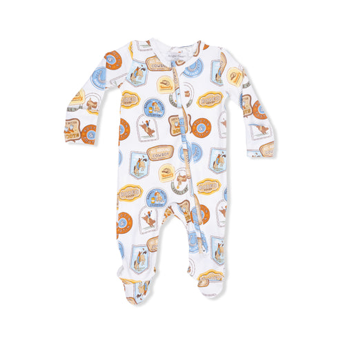 Rodeo Patches Zipper Footie
