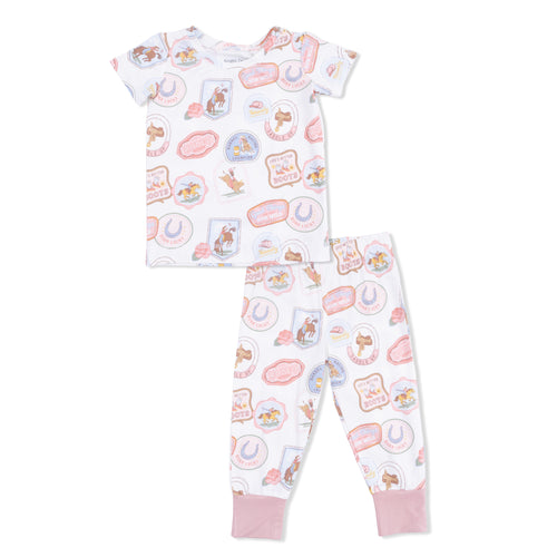 Pink Rodeo Patches Pajama Set