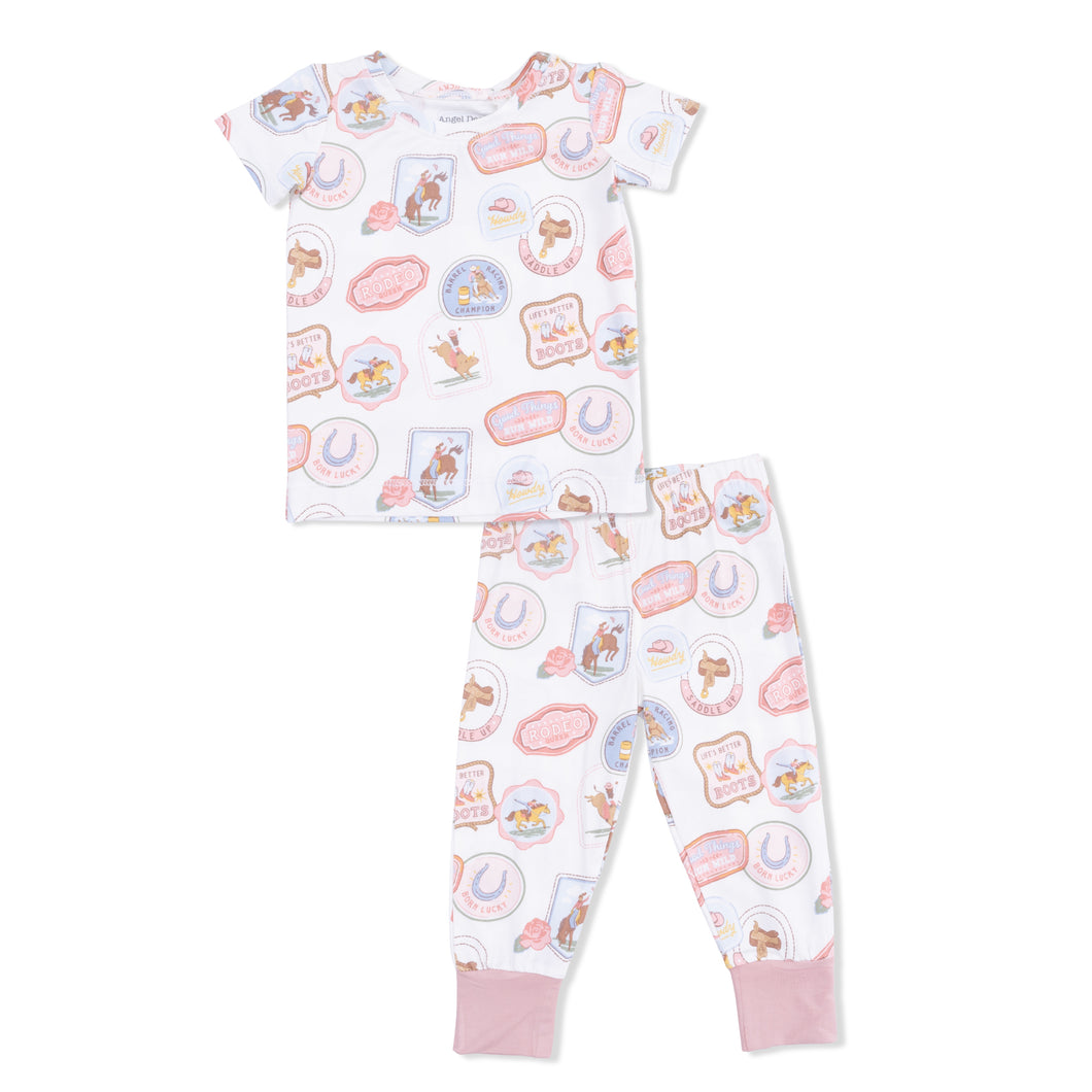 Pink Rodeo Patches Pajama Set
