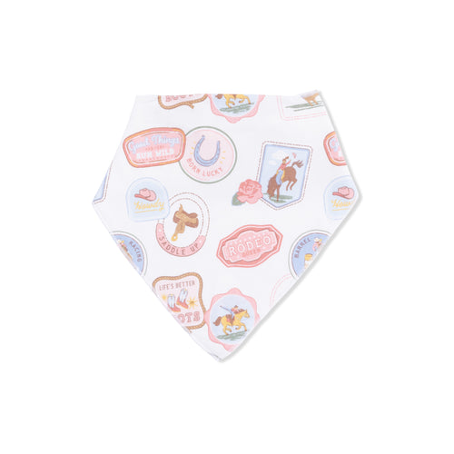 Pink Rodeo Patches Bandana Bib