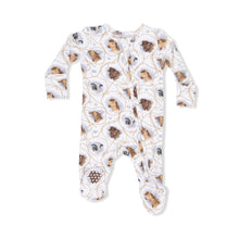 Farm Animals Silhouette Zipper Footie