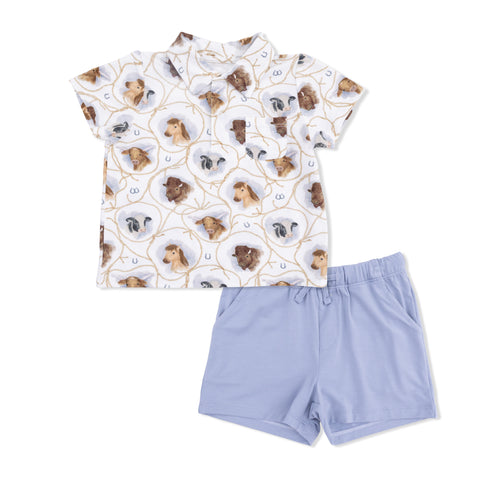 Farm Animals Silhouette Outfit Set
