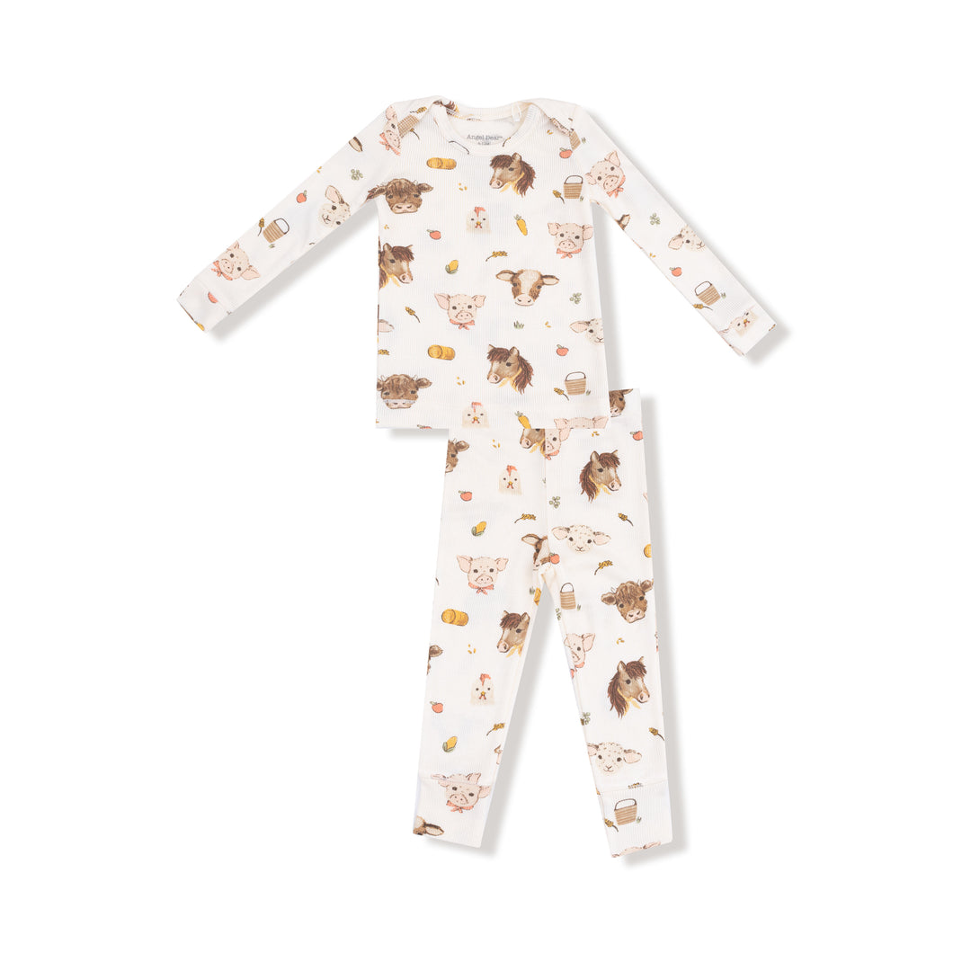 Vintage Farm Animals Pajama Set