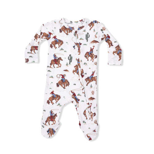 Western Buckaroo Zipper Footie
