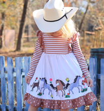 Khaki Horses Dress