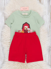 Striped Embroidered Farmhouse Outfit