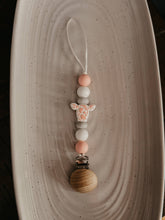 Pink Cow Pacifier Clip