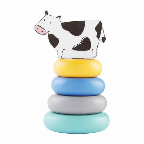 Cow Wood Stacking Toy