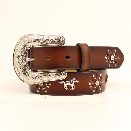 Brown Leather Horse Belt