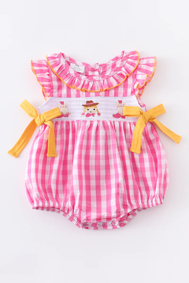 Cowgirl Up Smocked Romper