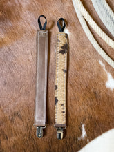 Cowhide Pacifier Clips