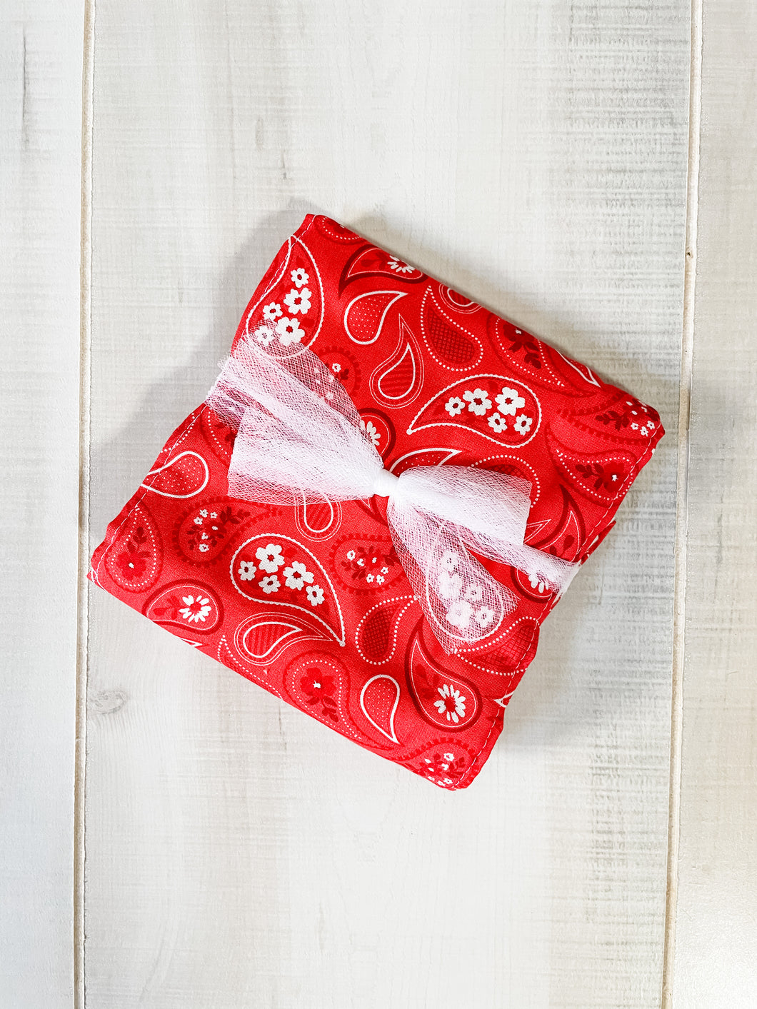 Red Bandana Burp Cloth